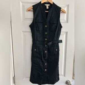 Banana Republic Black Sleeveless Sheath Dress